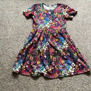 LuLaRoe Amelia, NWOT, watercolor floral with waffle fabric